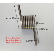 스트럿 바 2 개/대 5.1*36mm 전기 원형 톱 비틀림 스프링, 단일옵션
