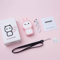 휴대용 목걸이형 유모차 공기청정기 어린이 가정용 탁상용 선물 캐릭터, 판다