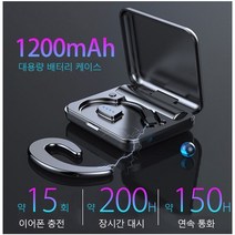 SCRO 고음질 무선 블루투스 이어폰 귀걸이형 (충전창 경품 사은품 증정), 블랙