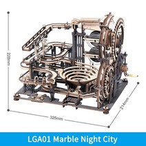 로보 타임 오르골 수동 어른 장난감 Robotime 3d 퍼즐 147 pcs luminous Globe with led 조명 diy 나무 모델 빌딩 블록 키트 조립 선물, LGA01