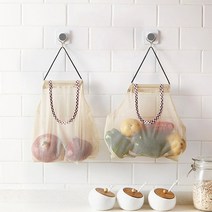 다용도 야채 보관 주머니 양파망 마늘망 브라운