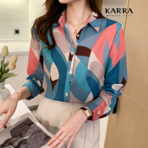 카라 KARRA (77까지)아트드로잉카라블라우스_A3F0108