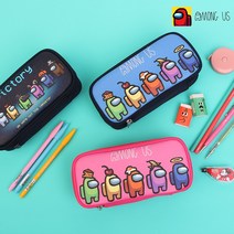 키즈노리 어몽어스 사각 펜슬케이스 초등학생필통 신학기 입학선물 졸업선물 파우치, 프렌즈(핑크), 1개