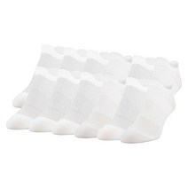 Peds 여성용 더블 탭 올데이 액티브 라이너 리프리브 섬유 포함 정품보장, Shoe Size: 5-10, White (12-pairs)