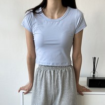 투데이앤룩 소로나 쿨링 슬림 여자 크롭 반팔티셔츠 4color