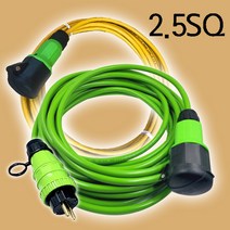 고용량 1구 전기연장선 방우 리드선 작업선 연결선 산업용 전기선 멀티탭 2.5SQ 5M 10M 20M 30M(방우플러그), 2,5SQ 1구_5M, 상세페이지 참조7