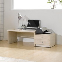 원룸 미니 좌식 책상겸테이블 + 2단서랍장 세트(7컬러) 노트북 가정 작은방, 워시