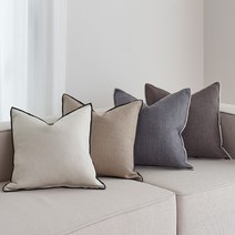 한샘 엣지 쿠션커버(4종 중 택1), 그레이(C)