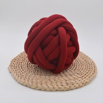 자이언트 얀 카세트 백 귀도리 뜨기 굵기 2cm 블랙 DIY 왕 모찌 실 가방만들기, 14 와인