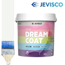 제비스코 드림코트 0.9L 벽지페인트 친환경 수성페인트, 에그쉘광화이트, 900ml, 1개