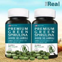 [REAL] 프리미엄 그린 스피루리나 2통 360정 약 6개월분 대용량 알약 영양제 피부건강 항산화 엽록소 보충제 스피루나 스피룰리나 스피루니나 Spirulina 아쿠아 스피루니아, 180, 104.4