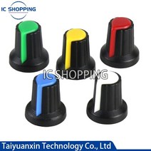 20pcs wh148 전위차계 손잡이 캡 (구리 코어) 15x17mm 6mm 샤프트 구멍 ag2 옐로우 오렌지 블루 화이트 레드 5 색, 푸른