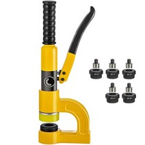 vevor 유압 홀 펀칭기 6톤 수동 홀 파는 펀치 5개의 펀치 다이가 있는 휴대용 금속 홀 파는 유압 펀치 키트 철 스테인리스 스틸 알루미늄 플레이트용 0.630.98인치