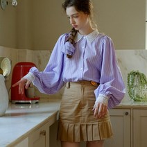 [쎄무아듀]Cest_Slim fit pleated skirt_Beige