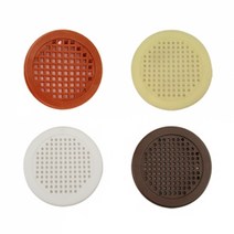 철부자 공기망 통풍망 환기용캡 공기순환캡 습기방지캡 곰팡이방지캡 PVC망 지름60mm망 장롱용 가구용, 상품선택, 미색 (1개)