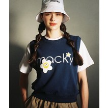 MACKY 키치 부클 베스트 네이비 Kitsch bookle vest navy 145725