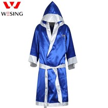 복싱가운 Wesing 권투 부드러운 새틴 망토 킥 남성 여성 후드 의류 유니폼 bata boxeo