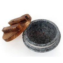 장수 곱돌 돌솥 나무 뚜껑 받침 세트