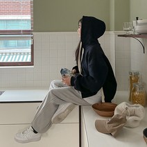 오코링 기모 밴딩 와이드 팬츠 68317 빅사이즈 여성의류
