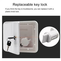 캠핑카제작부품 악세사리 스레드 rv 트레일러 물 흡입 중력 입구 플라스틱 해치 커버 부품 캐러밴 나사 유니버설 스퀘어 채우기 접시 액세서리, 1개