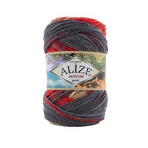 프리미어울 Alize Burcum 바틱 원사 펀치 100g-210mt % 100 아크릴 손 뜨개질 크로셰 스웨터 비니 스카프 랩 숄 남녀공용, 7390, 1개