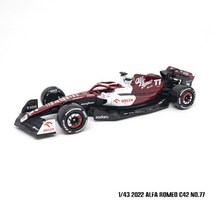 BURAGO_ Bburago 143 2023 F1 스쿠데리아 페라리 F1-75 16 Leclerc 55 Sainz 합금 럭셔리 차량 다이캐스트 자동차 모델 장난감 컬렉션 선물, [04] C42-77