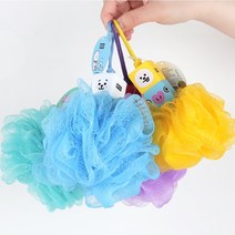 풍성한거품샤워볼 피규어목욕볼 아기 샤워타올 목욕볼, 쿠키슈키