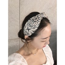 [끌림샵] 패턴 꼬임 와이드 반다나 터번 헤어밴드 (3color)