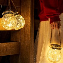 태양충전 반딧불램프 감성캠핑 조명 정원등 LED램프, 옐로우, 옐로우