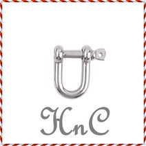 SUS304 M8 샤클 와이어 D형 체인 연결부속 잠금부속 로프 고리 가구부속, hncbio 본상품선택