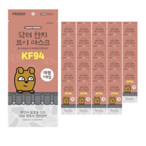 카카오프렌즈 닥터 한지 브이 마스크 프로도 대형 KF94, 1개, 60개입
