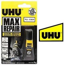 UHU 맥스리페어 접착제 투명8g (액상형 순간접착 본드, 액상형