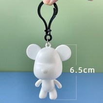 유체 곰 세트 수제 Diy 낙서 곰 벽돌 동상 수동 부모-자식 장난감 유체 그림 폭력적인 곰 조각 홈 장식, 키체인-b-6.5cm