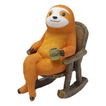 수지 흔들 의자 나무늘보 작은 입상 예술 조각품 휴일 장식, 여러 가지 빛깔의