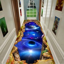 3d 스릴 입체그림 카펫트 복도 통로 착시 아트 러그 매트색상