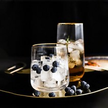 너너마켓 고급 금테 유리잔 카페 인테리어 유리컵, 1개, 금테유리잔
