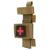 전술 가방 응급 처치 키트 Molle 파우치 벨트 빠른 지혈대 전단 의료 고양이 다기능 군사 장비 액세서리, 카키색 옷감, 03 Khaki