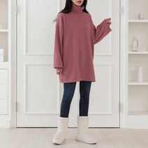 루즈핏 폴라박스티 1111925TOP TEE 폴라 반폴라니트 블랙 Black 밤색 Chestnut brown 아이보