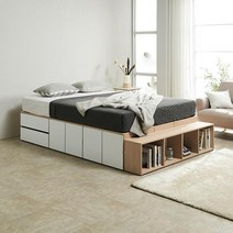 2인침대세트 널널한 무헤드 서랍벙커 q 원룸 자취 퀸