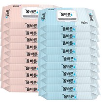 모나리자 화장지 휴지 티슈 THE 올바른 캡형 물티슈 100매 X 20개, 100개