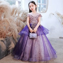사회자 웨딩드레스 피아노 연주복 꽃동자 생일 공주드레스 가볍게 사치한 보이핏 볼륨 고급 밤