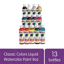 Colorations Classic Colors Liquid Watercolor Paint Classroom Supplies for Kids Arts and Crafts Varie, 1