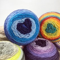 데코얀/케이크얀/그라데이션실/뜨개실/프랜즈얀, 10 퍼플파티