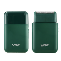 VGR 여행용 간편 전동 면도기 차량용면도기, 녹색의, V-390