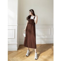 여성 데님 원피스 롱 멜빵 나시 뷔스티에 루즈핏 빅사이즈 eC43