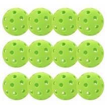 야외 피클볼 공 스포츠용 40 홀 하이비스 광학 피클볼 USAPA 표준 훈련, 12pcs 녹색