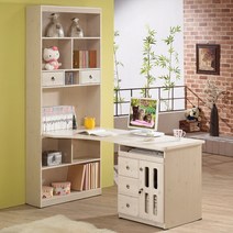 굿하우스 뱅크 3R h형 책상 세트 미아트 미소비즈 신학기가구 컴퓨터 일자 세트, 옹이