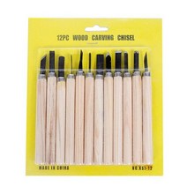 조각칼 목공칼 우드카빙 조각도 세트 공구 도구 조각끌 목공끌 키트 12Pcs/8Pcs/6Pcs 나무 손잡이 공예 목공 조각 칼 치즐 수제 가죽, 12개