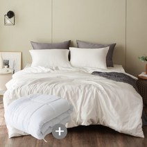 60수사틴 순면 누빔이불베개커버 솜세트K킹 5컬러