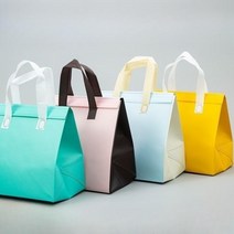 일회용보냉백 가방 손잡이 다양한 컬러, 레드 100개 대형